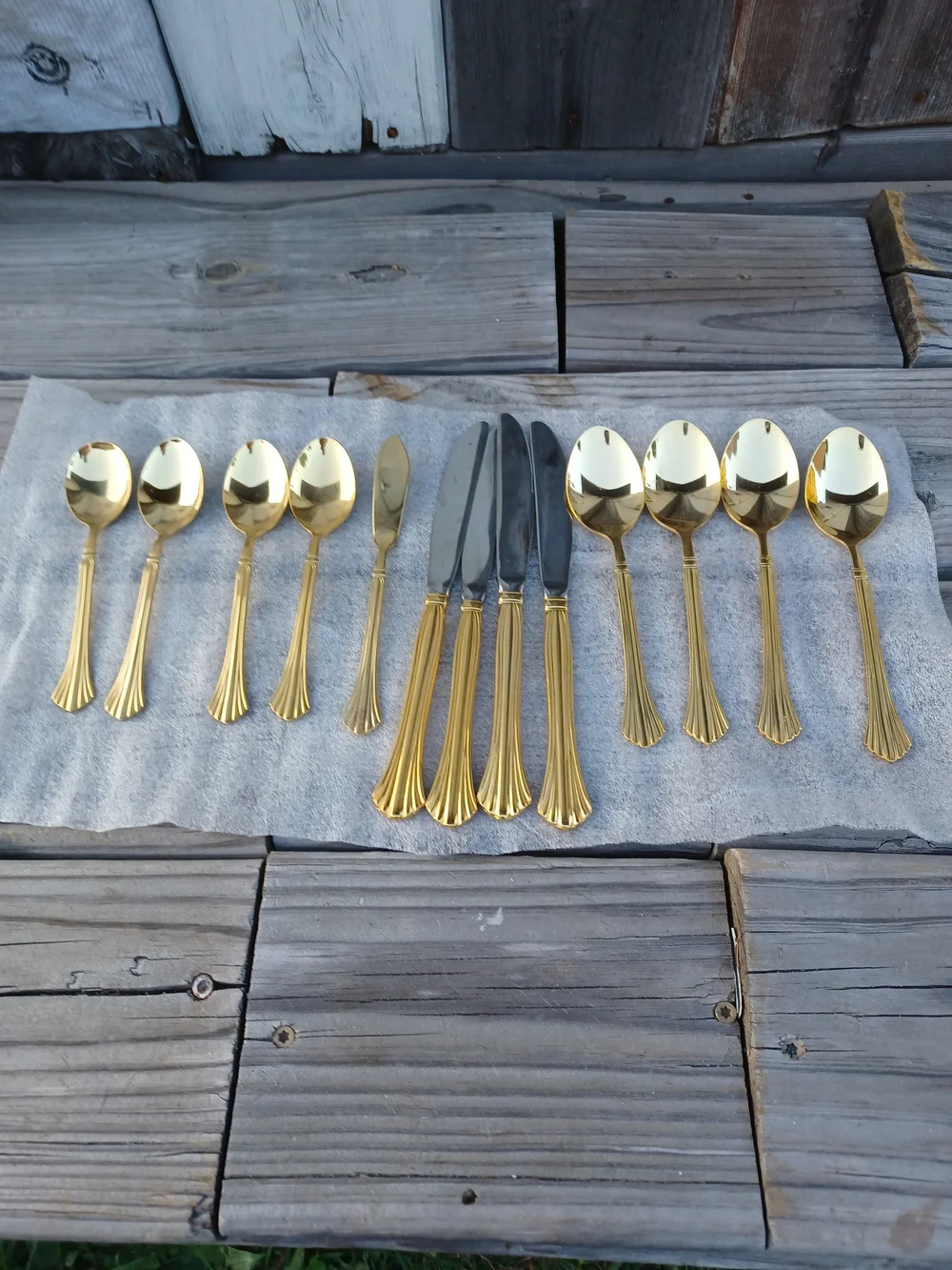 Vintage Cambrige Gold Tone Flatwere